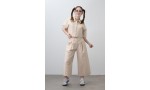 - 9-15 Yaş Kız Çocuk Keten Takım - Bej