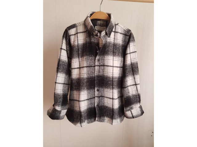 5-14 Yaş Erkek Çocuk Ekose Oduncu Gömlek - Siyah