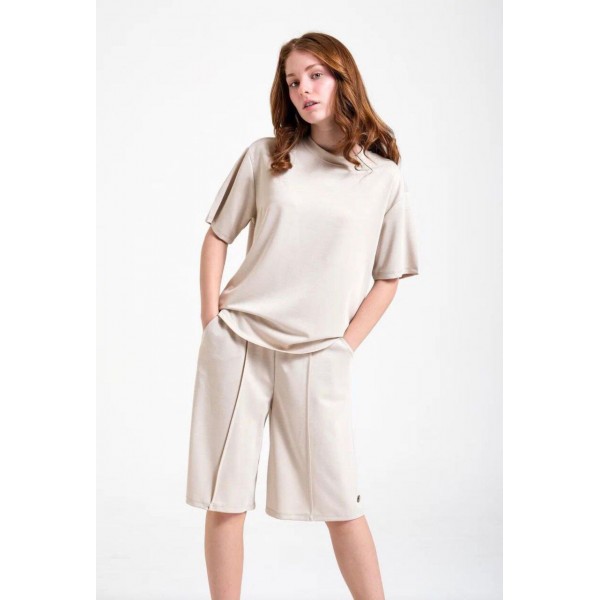 < 8-15 Yaş Kız Çocuk Oyso Şort - Bej