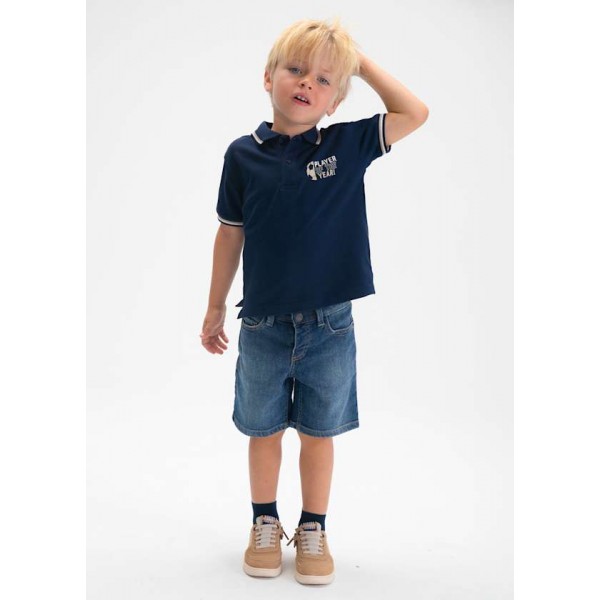 < 3-10 Yaş Erkek Çocuk Polo Tshirt - Lacivert