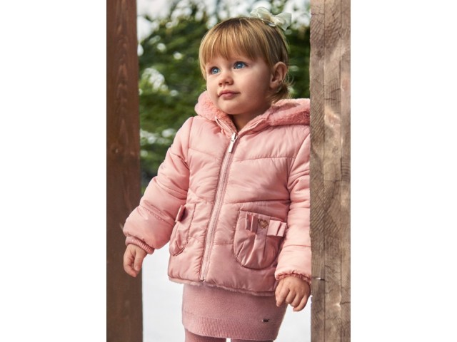 1-3 Yaş Kız Çocuk Mayoral Çift Taraflı Mont - Pembe 