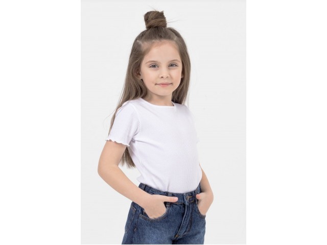 - 4-9 Yaş Kız Çocuk Basic Badi - Beyaz