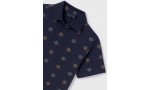 10-16 Yaş Erkek Çocuk Mayoral Polo Yaka Desenli Tshirt - Lacivert