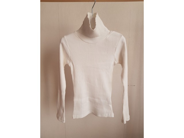 * 5-14 Yaş Kız Çocuk Boğazlı Kaşkorse Badi - Ekru