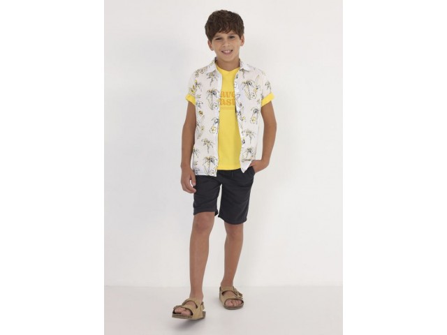 - 10-16 Yaş Erkek Çocuk Baskılı Gömlek