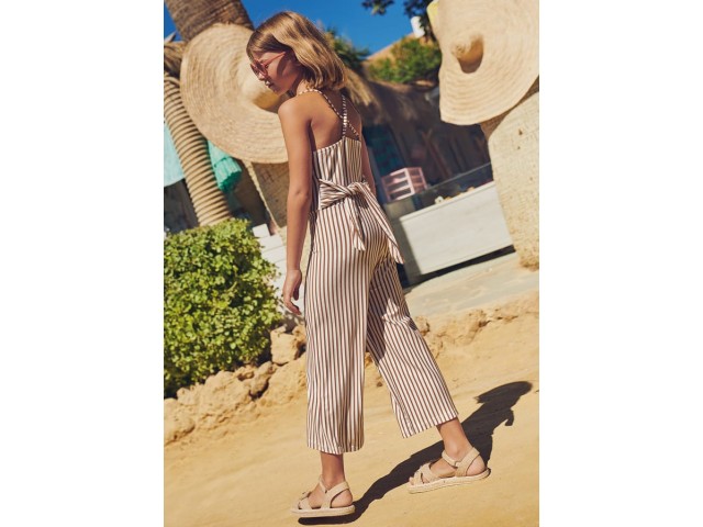 - 10-16 Yaş Kız Çocuk Çizgili Tulum