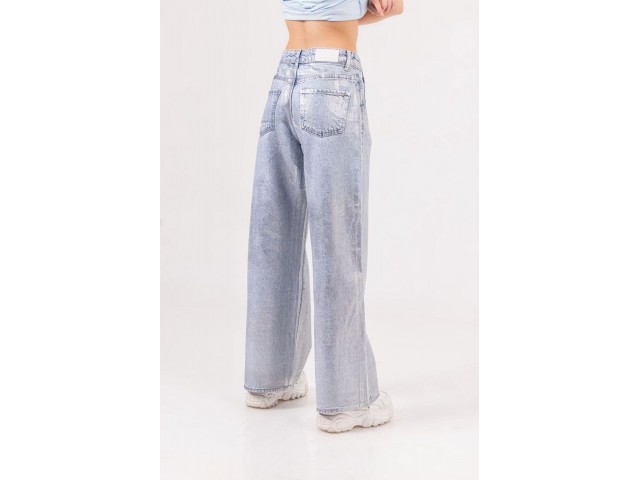 - 8-14 Yaş Kız Çocuk Varak Detaylı Jean 