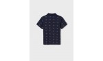 10-16 Yaş Erkek Çocuk Mayoral Polo Yaka Desenli Tshirt - Lacivert
