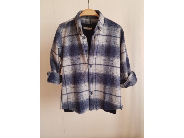 5-14 Yaş Erkek Çocuk Ekose Oduncu Gömlek - Lacivert