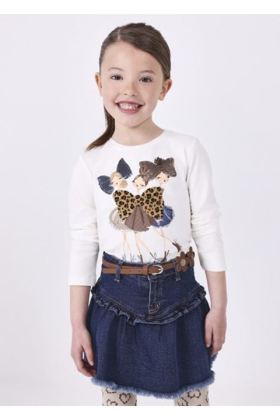 .3-9 Yaş Kız Çocuk Mayoral Leopar Baskılı Badi
