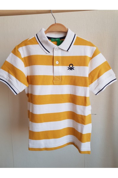 6-14 Yaş Erkek Çocuk Benetton Çizgili Tshirt