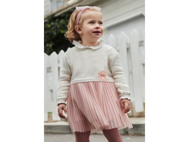 1-3 Yaş Kız Çocuk Mayoral Elbise - Pudra